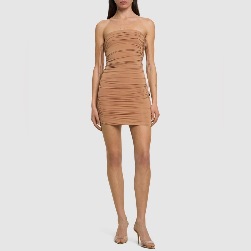 Wolford - Fatal Draping String Bodysuit & Dress in Almond size Small